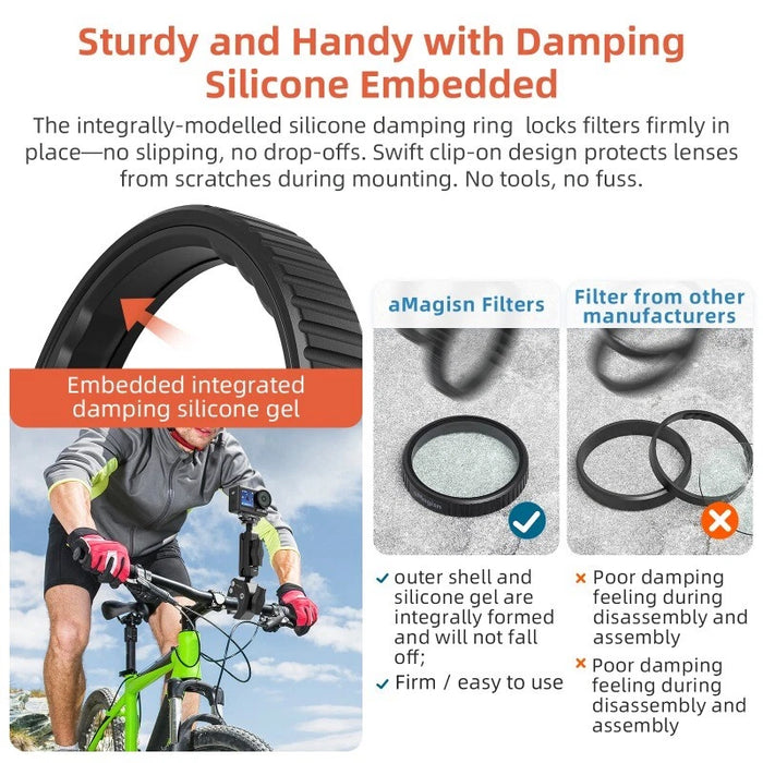 OEM (Generic) Clip-on Filters for DJI Action 5 Pro / Action 4 / Action 3 - CPL + ND8 + ND16 + ND32