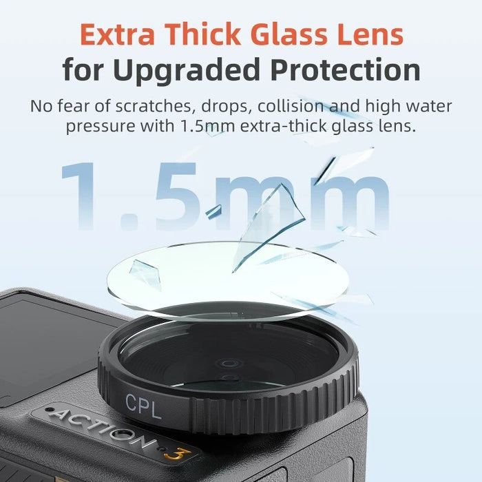 OEM (Generic) Clip-on Filters for DJI Action 5 Pro / Action 4 / Action 3 - CPL + ND8 + ND16 + ND32