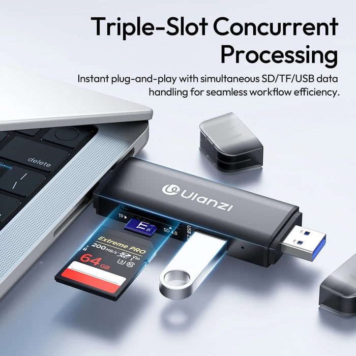 ULANZI CR3 3-in-1 Card Reader w/ SD/ TF 4.0 Technology