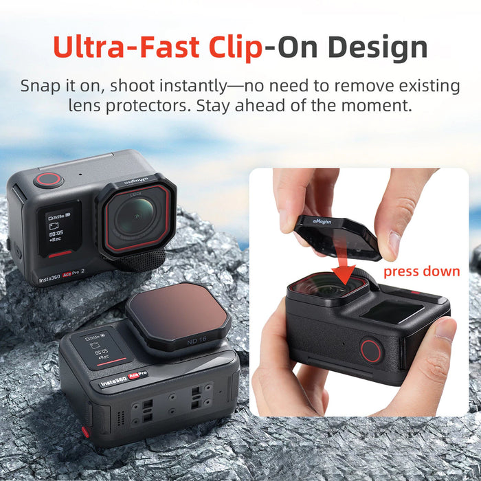 OEM (Generic) Clip-on Filters for Insta360 Ace Pro 2 - CPL + ND8 + ND16 + ND32