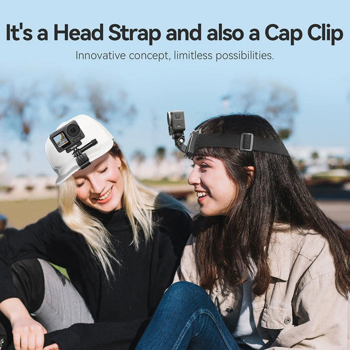 TELESIN 2-In-1 Quick Release Head Strap + Cap Clip for action camera