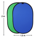 【 673SHOP ESSENTIALS 】2-in-1 Portable, Collapsible, Reversible Backdrop - Blue & Green, 100% Cotton - 673SHOP.com