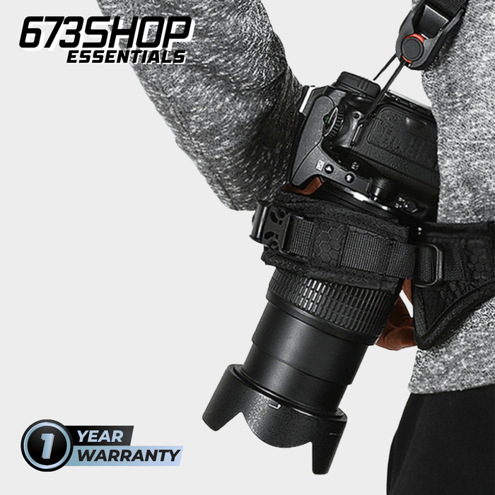 【 673SHOP ESSENTIALS 】Adjustable Waist Belt for DSLR Camera & Mirrorless Camera with Lenses - 673SHOP.com
