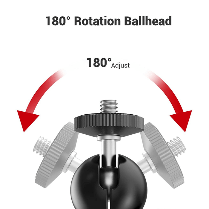 【 673SHOP ESSENTIALS 】Multi-Purpose Ball Head Magic Arm with Cold Shoe Mount & 1/4" Screw for Monitors, Led Light - 673SHOP.com