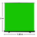 【 673SHOP ESSENTIALS 】Premium Portable Pull-up Banner Backdrop/ Green Screen for Photography, Portraitures, Studio/ Passport Photoshoot, Streamers, Content Creators - Green, 1.48m x 2m - 673SHOP.com