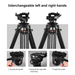 【 673SHOP ESSENTIALS 】Professional Heavy Duty Video Tripod with Three Way Pan Fluid Head for video camera, DV, DSLR, Professional Studio Use - Wt. 4.25kg, Load up to 10kg, Height up to 1.6m) - 673SHOP.com
