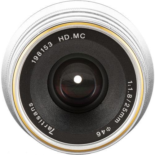 7ARTISANS 25mm f/1.8 - Sony E Mount, Silver - 673SHOP.com
