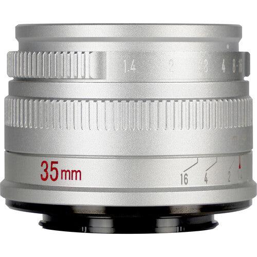 7ARTISANS 35mm f/1.4 - Sony E Mount, Silver - 673SHOP.com