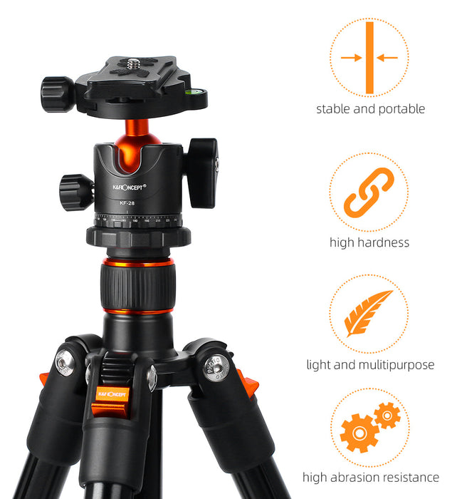 K&F CONCEPT SA234 DSLR Aluminum Camera Tripod with Ball Head