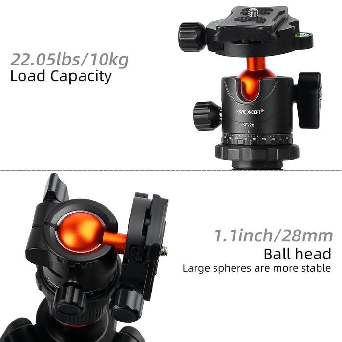 K&F CONCEPT SA234 DSLR Aluminum Camera Tripod with Ball Head