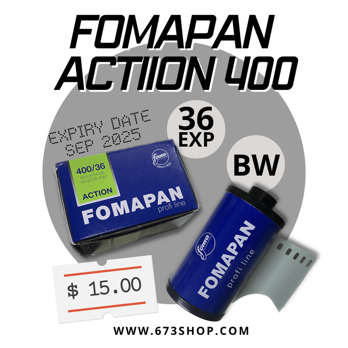 FOMA Fomapan Action 400 - 36 Exposures, Black & White, ISO 400 - 673SHOP.com