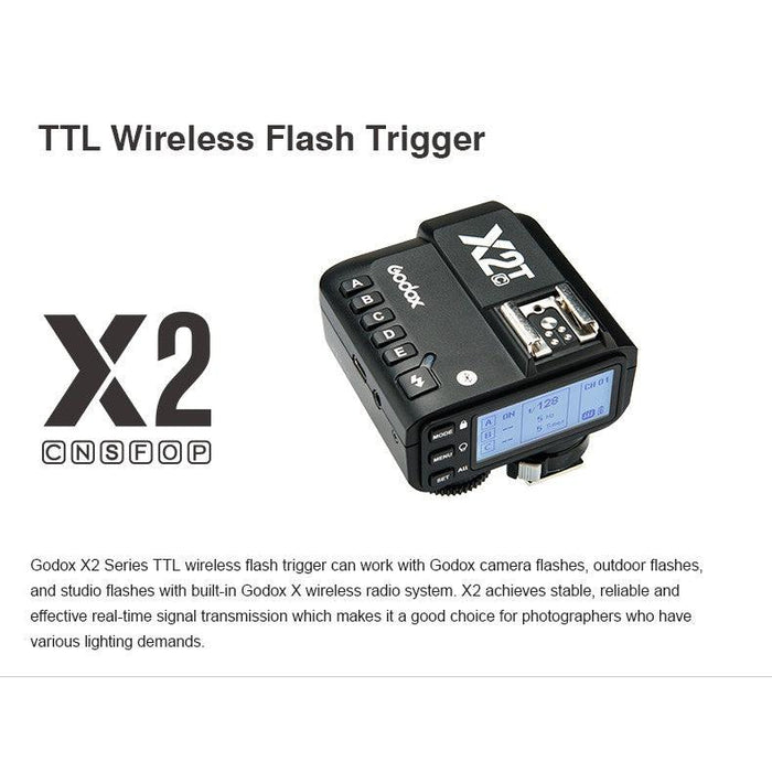 GODOX X2T TTL Wireless Flash Transmitter for Canon (compatible with Godox speedlight, studio light) - 673SHOP.com
