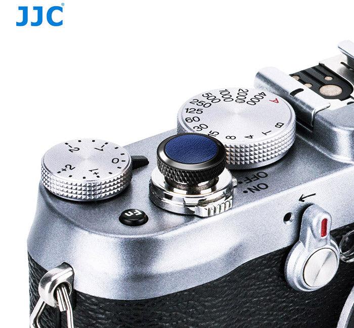 JJC Deluxe Soft Release Button - Black & Blue - 673SHOP.com