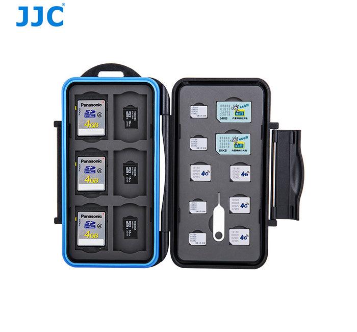 JJC Memory Card Case fits 6 SD, 6 MSD, 2 SIM, 4 Micro SIM, 4 Nano SIM - 673SHOP.com