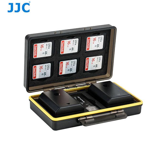 JJC Multi-Function Battery Case for DSLR, Mirrorless & Assorted Batteries (2x) & SD Cards (6x) & Card Reader (purchase separately) - 673SHOP.com