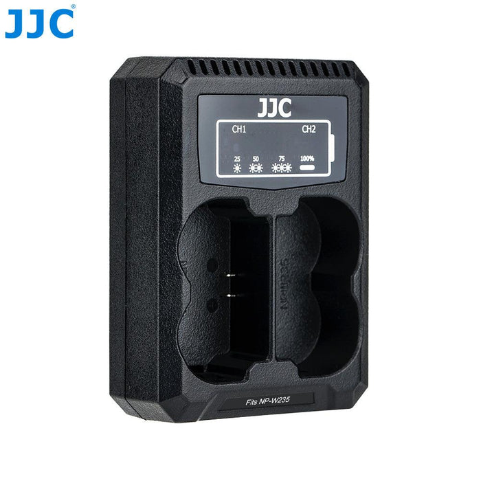JJC USB Dual Battery Charger for Fujifilm NP-W235 (for Fujifilm X-T5, X-T4) - 673SHOP.com