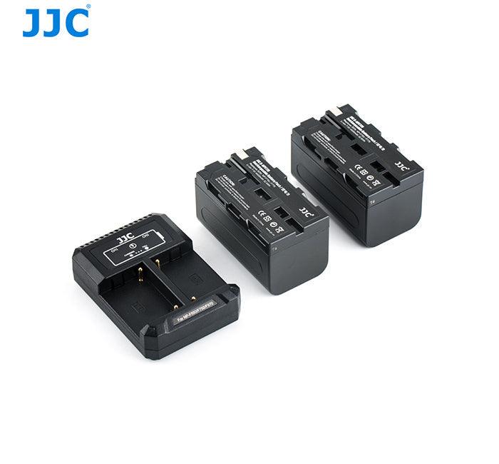 JJC USB Dual Battery Fast Charger & Battery Kit for Video & Studio Lights, Monitors (charges Sony NP-F550/ F750/ F970 batteries) - 673SHOP.com