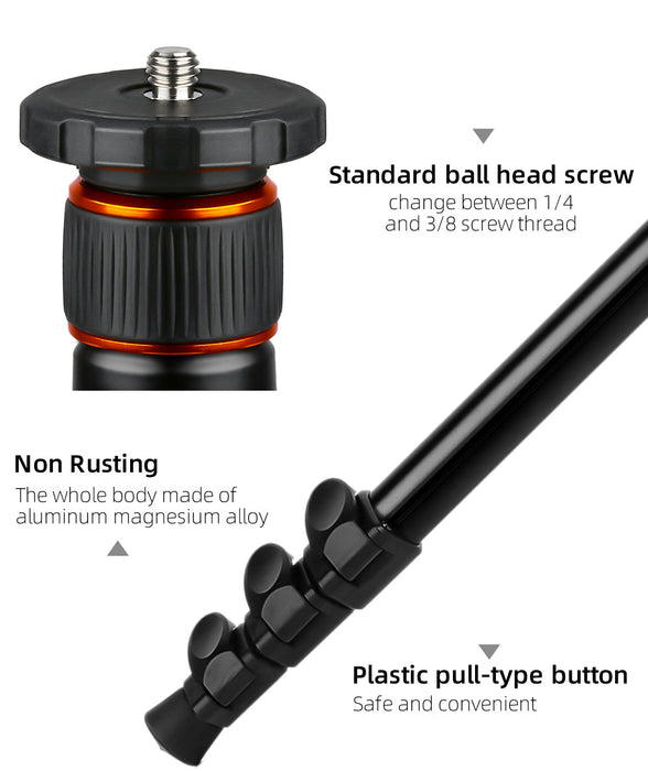 K&F CONCEPT SA234 DSLR Aluminum Camera Tripod with Ball Head