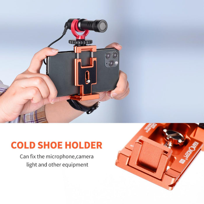 K&F CONCEPT Arca Swiss Quick Release Magic Plate Tripod Phone Holder for Camera, Monitor, RGB Lighting, and Smartphone - 673SHOP.com