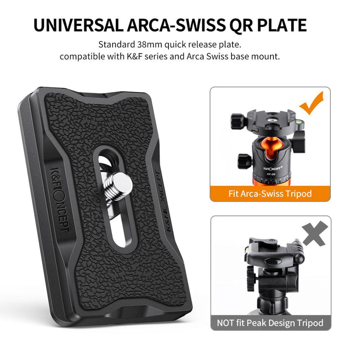 K&F CONCEPT Arca Swiss Quick Release Plate for Tripod Heads - 673SHOP.com