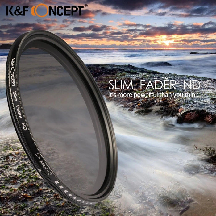 K&F CONCEPT B-Series Variable (Neutral Density) Fader ND2-ND400 Filter - All Sizes - 673SHOP.com