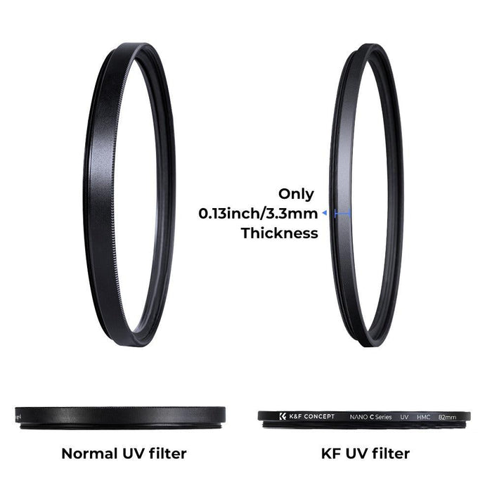 K&F CONCEPT C-Series Slim Multicoated UV Filter - All Sizes - 673SHOP.com
