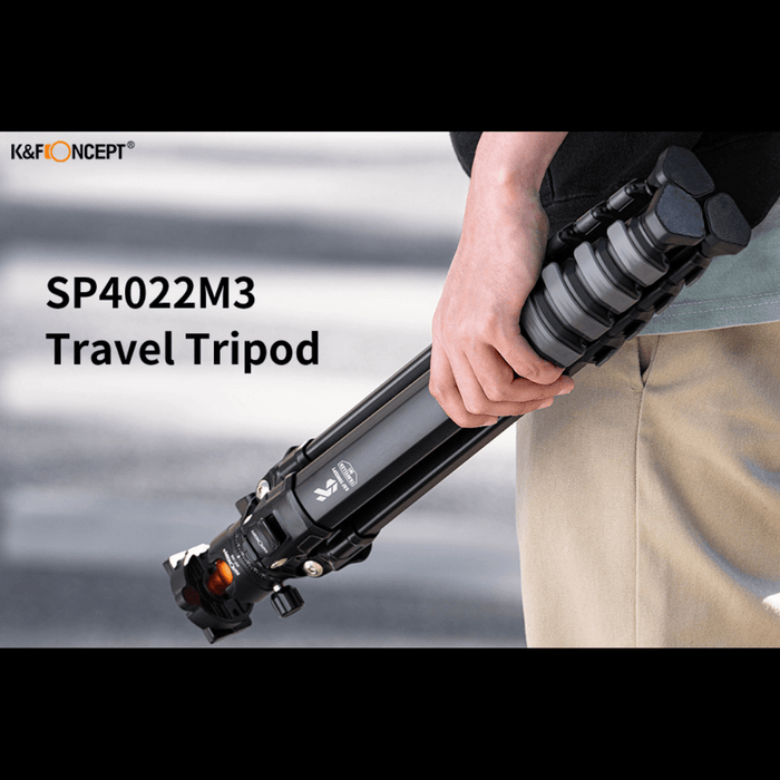 K&F Concept SP4022M3 Compact Travel Aluminium Tripod - KENTFAITH