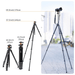 K&F CONCEPT Mutate Series M1 Compact Aluminium Tripod (weight 1.78kg, load up to 15kg, max height 1.78m, extra compact, 5 sections, flip lock) - 673SHOP.com
