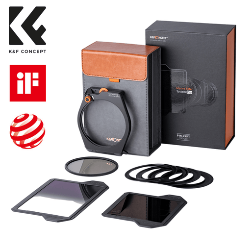K&F CONCEPT NANO-X Pro Square Filter Holder System Pro GND Kit (Includes Filter Holder + 95mm Circular Polarizer + Square GND8 Filter + ND1000 (10 Stop) + 4 Filter Adapter Rings) - 673SHOP.com