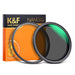 K&F CONCEPT NANO-X Series Filter (Magnetic Sets) - Variable ND2-32 (1-5 Stop) No X/ Cross (filter + magnetic cap + magnetic adapter ring) - All Sizes - 673SHOP.com