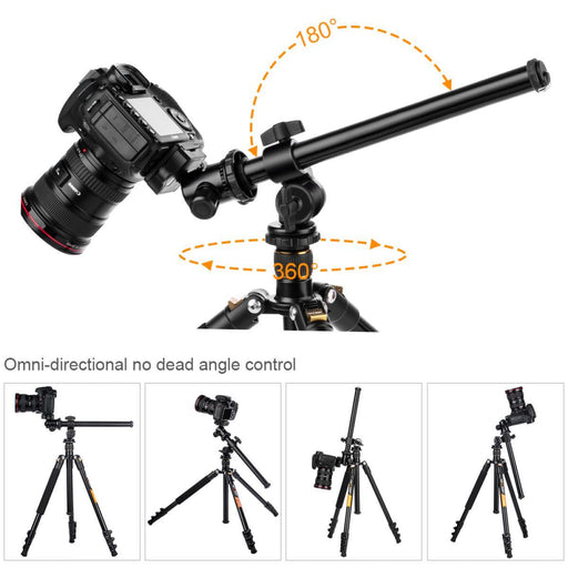 K&F CONCEPT Rotatable Multi-Angle Center Column for Camera Tripod Magnesium Alloy & Locking System (allows any tripod to traverse vertically) - 673SHOP.com