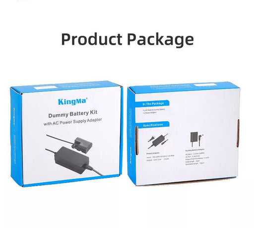 KINGMA Dummy Battery Kit with AC Power Supply Adapter for Canon LP-E6 (compatible with Canon EOS 6D, 7D, 60D, 70D, 80D, 90D, R, R5, R6, 5DS 5DS R, 5D Mark II, III, IV, 6D Mark II, 7D Mark II) - 673SHOP.com