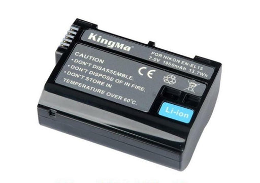 KINGMA Replacement Battery for Nikon EN-EL15 (compatible with Nikon D500, D600, D610, D750, D850, D7000, D7100, D7200, D7500, 1V1, Z5, Z6, Z6 II, Z7, Z7 II) - 673SHOP.com