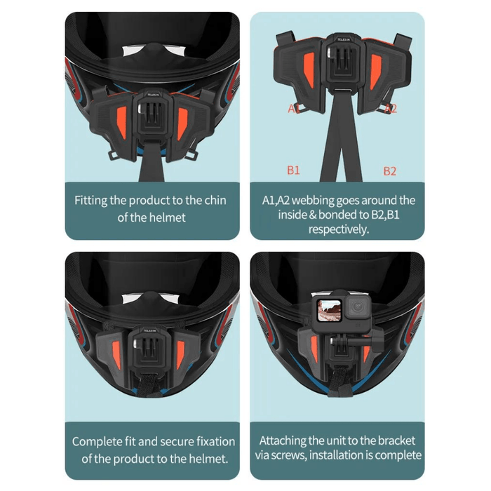 TELESIN Upgraded Helmet Strap Mount - 673SHOP.com